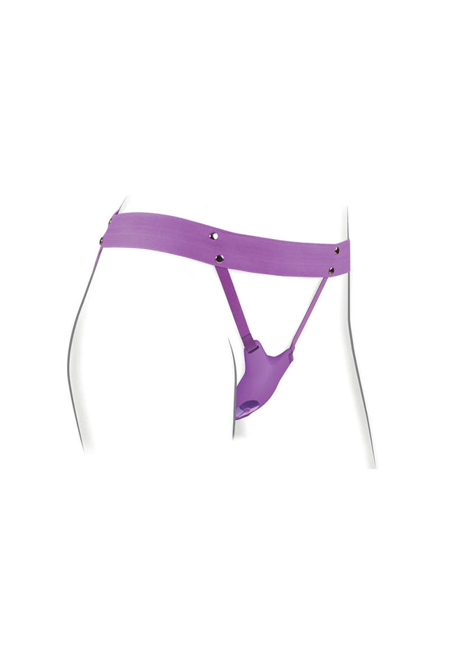 Fantasy For Her Ultimate Butterfly Strap-On - Purple USB Rechargeable Strap-On Stimulator