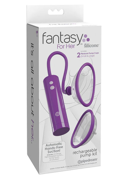 Fantasy For Her Rechargeable Pump Kit - Purple USB Rechargeable Vagina Pump