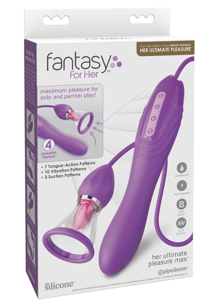 Fantasy For Her Her Ultimate Pleasure Max - Purple USB Rechargeable Vibrator with Flicking Stimulator