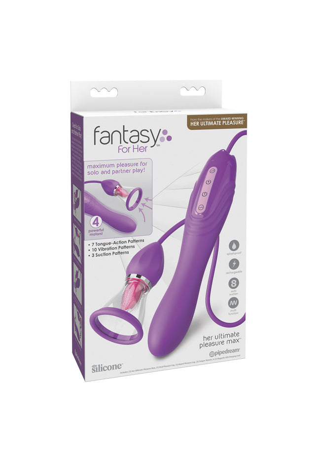 Fantasy For Her Her Ultimate Pleasure Max - Purple USB Rechargeable Vibrator with Flicking Stimulator