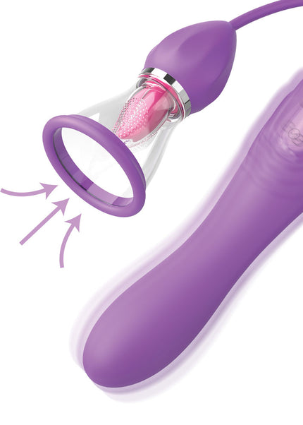 Fantasy For Her Her Ultimate Pleasure Max - Purple USB Rechargeable Vibrator with Flicking Stimulator