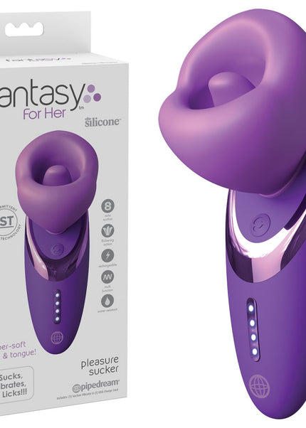 Fantasy For Her Pleasure Sucker - Purple USB Rechargeable Sucking