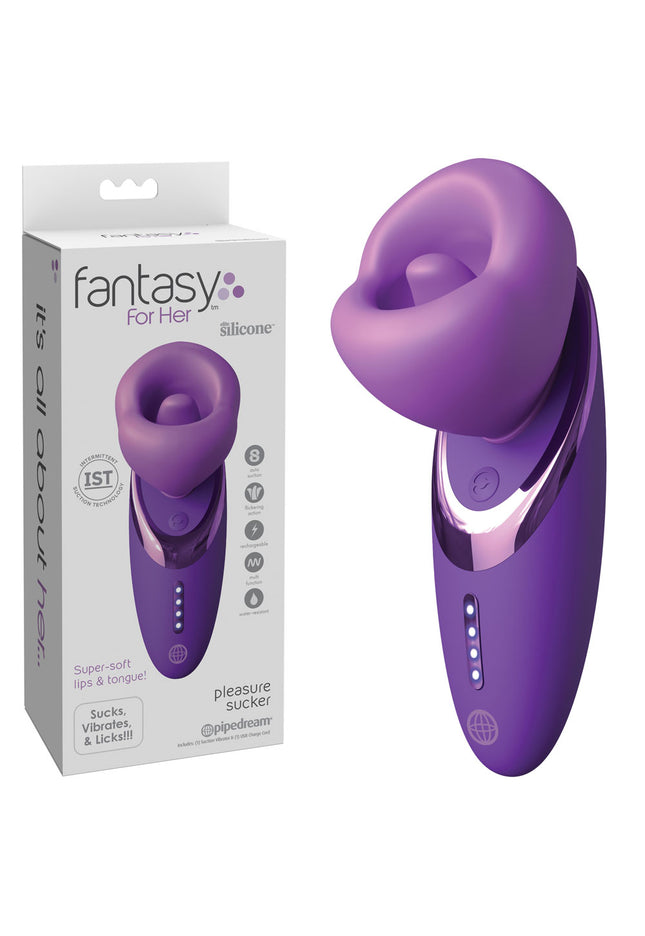 Fantasy For Her Pleasure Sucker - Purple USB Rechargeable Sucking