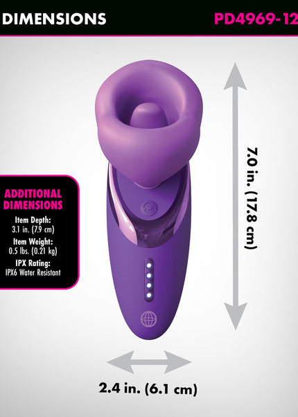 Fantasy For Her Pleasure Sucker - Purple USB Rechargeable Sucking
