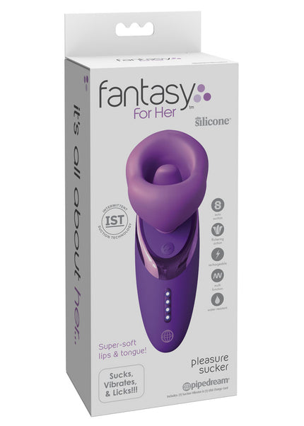 Fantasy For Her Pleasure Sucker - Purple USB Rechargeable Sucking