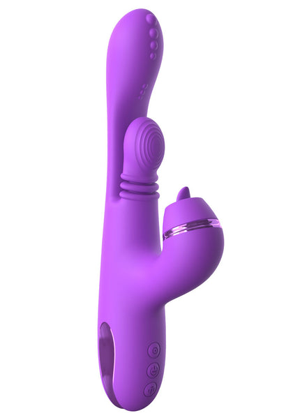 Fantasy For Her IntiMotion Pulse Pro - Purple 24 cm USB Rechargeable Swirling & Flicking Rabbit Vibrator