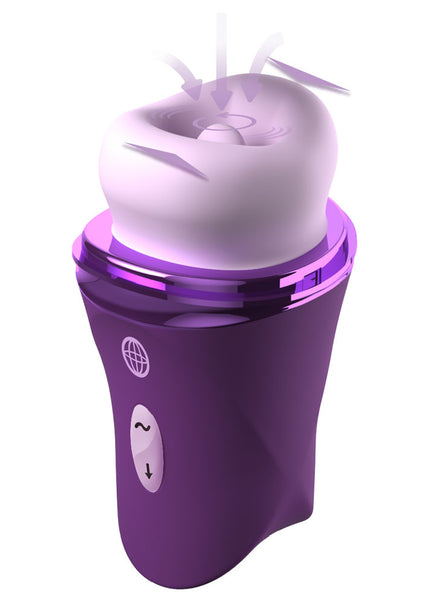 Fantasy For Her Lush Kiss Plush - Purple - Purple USB Rechargeable Licking & Sucking Stimulator