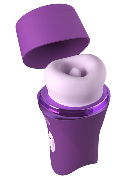 Fantasy For Her Lush Kiss Plush - Purple - Purple USB Rechargeable Licking & Sucking Stimulator