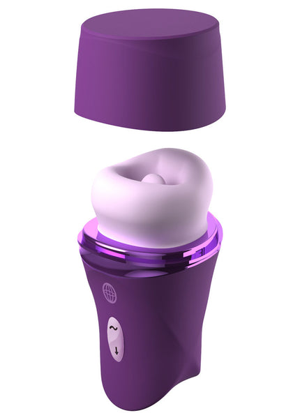 Fantasy For Her Lush Kiss Plush - Purple - Purple USB Rechargeable Licking & Sucking Stimulator