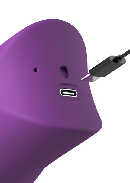 Fantasy For Her Lush Kiss Plush - Purple - Purple USB Rechargeable Licking & Sucking Stimulator