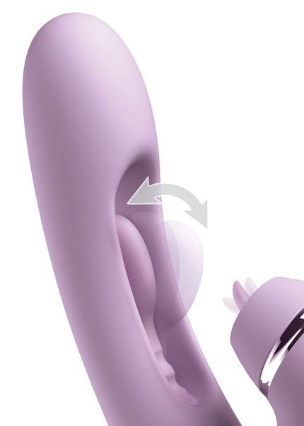 Fantasy For Her G-Touch Pulse Pro - Purple - Purple 23.4 cm USB Rechargeable Rabbit Vibrator with Flicking Shaft and Tip