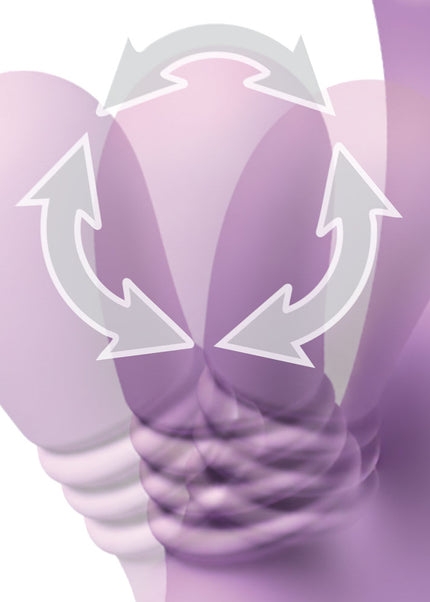 Fantasy For Her intiMotion Flutter Pro - Purple 20.6 cm USB Rechargeable Rabbit Vibrator with Pulsating Tip