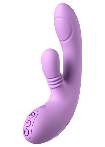 Fantasy For Her intiMotion Flutter Pro - Purple 20.6 cm USB Rechargeable Rabbit Vibrator with Pulsating Tip
