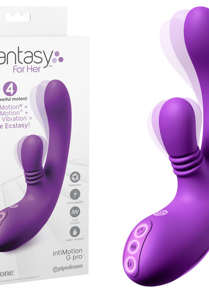 Fantasy For Her intiMotion G-Pro - Purple - Purple 21.2 cm USB Rechargeable Rabbit Vibrator