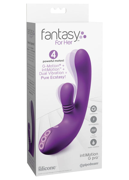 Fantasy For Her intiMotion G-Pro - Purple - Purple 21.2 cm USB Rechargeable Rabbit Vibrator