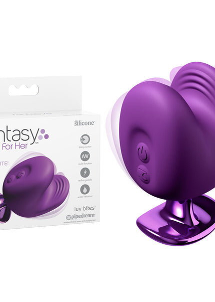 Fantasy For Her Luv Bites - Purple - Purple USB Rechargeable Vibrating & Biting Stimulator