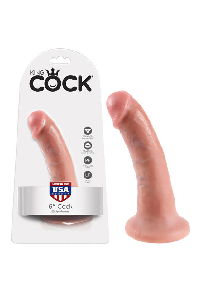 King Cock 6'' Cock - Flesh 15.2 cm (6'') Dong