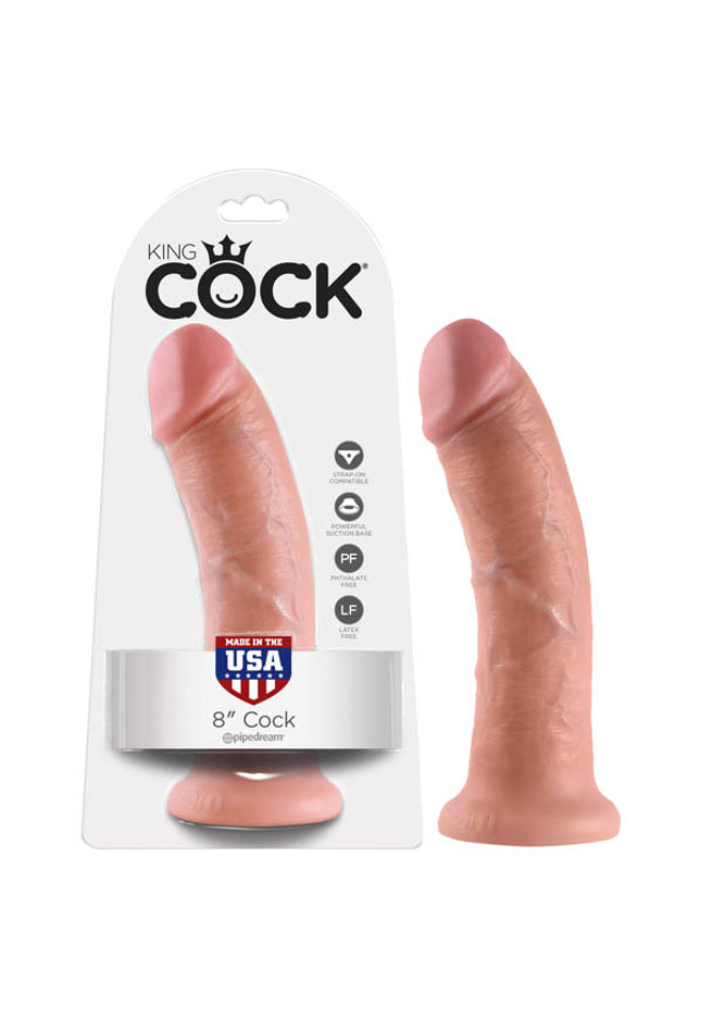 King Cock 8'' Cock - Flesh 20.3 cm (8'') Dong