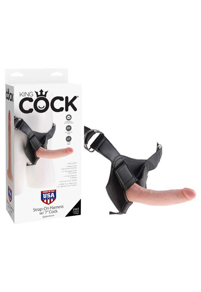 King Cock Strap-On Harness With 7'' Cock - Flesh 17.8 cm (7'') Strap-On