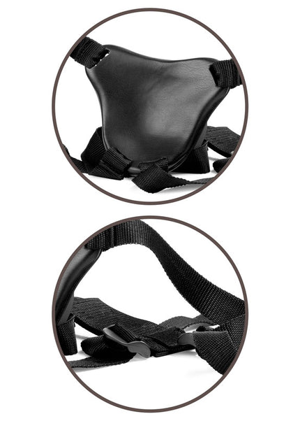 King Cock Elite Comfy Silicone Body Dock Kit - Body Dock Strap-On Harness with Tan 17.8 cm Dong