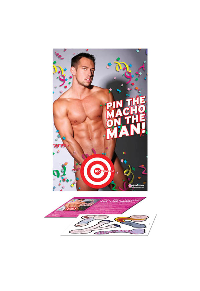 Bachelorette Party Favors Pin The Macho On The Man - Party Game