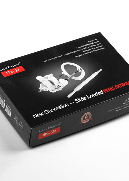 LuvPump Max Fit Hybrid Penis Extender - Black - Black Penis Extender Kit