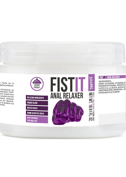 Pharmquests Fist-It Anal Relaxer - Water Based Relaxing Lubricant - 500 ml Tub
