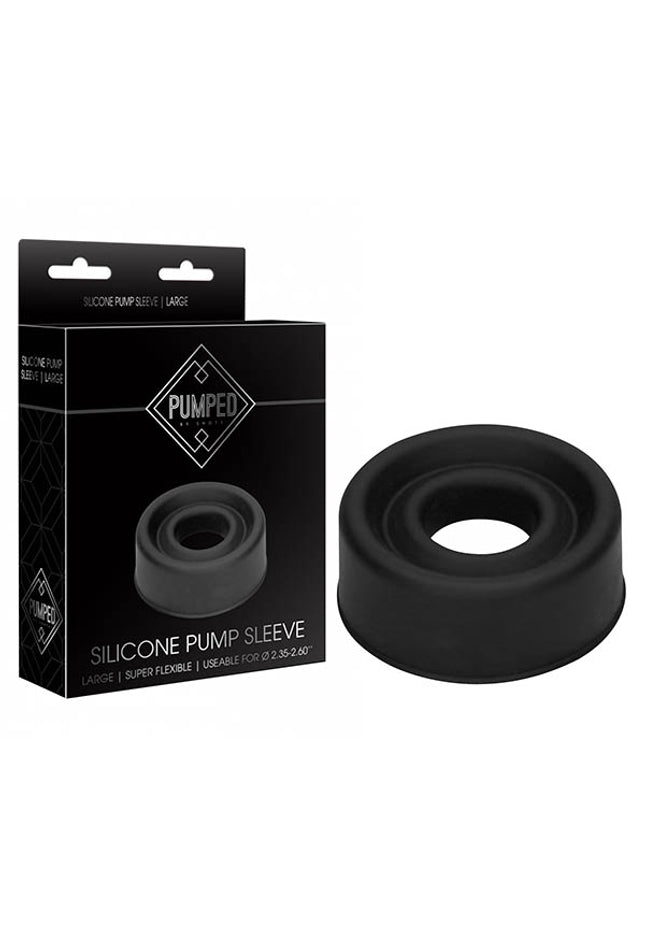 PUMPED Silicone Pump Sleeve - Black Large Penis Pump Sleeve