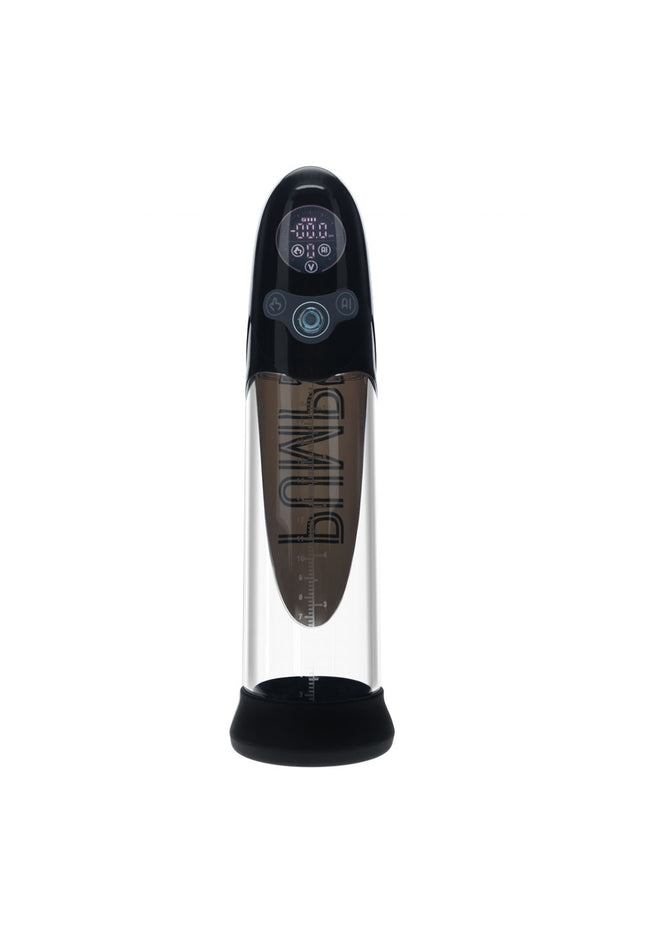 PUMPED Aqua-Pro Auto Pump - Black - Black/Clear USB Rechargeable AI-Enabled Submersible Auto Penis Pump
