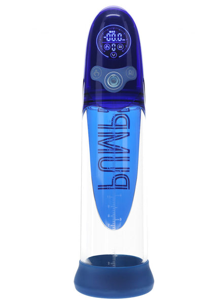 PUMPED Aqua-Pro Auto Pump - Blue - Blue/Clear USB Rechargeable AI-Enabled Submersible Auto Penis Pump