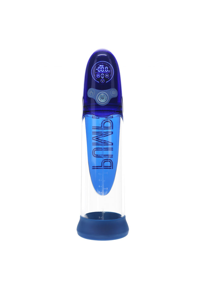 PUMPED Aqua-Pro Auto Pump - Blue - Blue/Clear USB Rechargeable AI-Enabled Submersible Auto Penis Pump