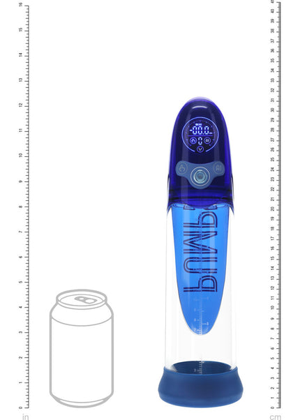 PUMPED Aqua-Pro Auto Pump - Blue - Blue/Clear USB Rechargeable AI-Enabled Submersible Auto Penis Pump