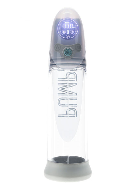 PUMPED Aqua-Pro Auto Pump - Grey - Grey/Clear USB Rechargeable AI-Enabled Submersible Auto Penis Pump