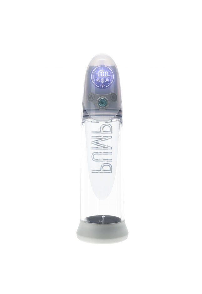 PUMPED Aqua-Pro Auto Pump - Grey - Grey/Clear USB Rechargeable AI-Enabled Submersible Auto Penis Pump