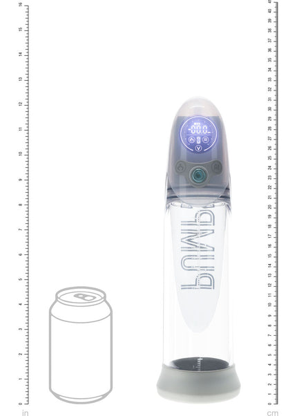 PUMPED Aqua-Pro Auto Pump - Grey - Grey/Clear USB Rechargeable AI-Enabled Submersible Auto Penis Pump