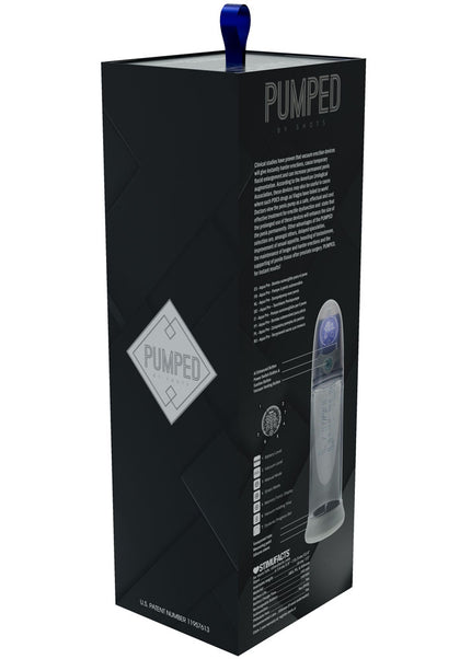 PUMPED Aqua-Pro Auto Pump - Grey - Grey/Clear USB Rechargeable AI-Enabled Submersible Auto Penis Pump