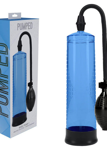 PUMPED Basic Pump 1 - Blue - Blue Penis Pump