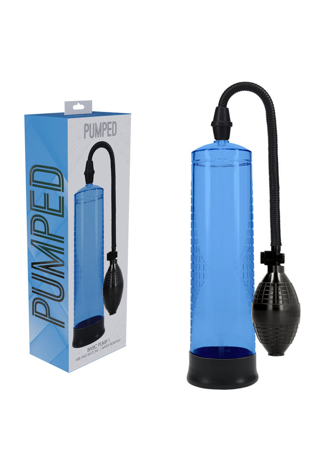 PUMPED Basic Pump 1 - Blue - Blue Penis Pump