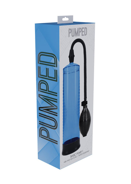 PUMPED Basic Pump 1 - Blue - Blue Penis Pump