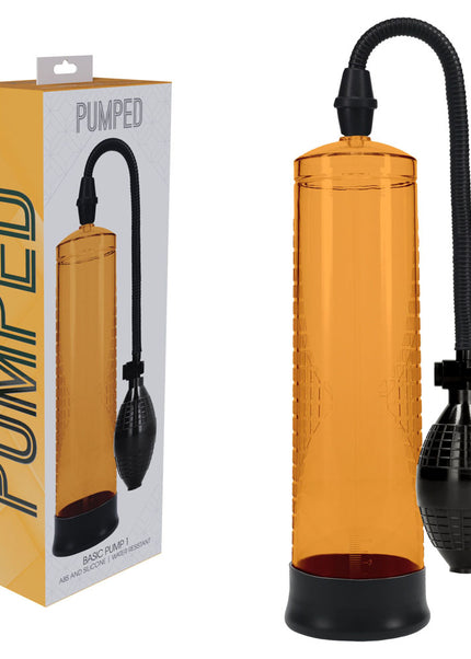 PUMPED Basic Pump 1 - Orange - Orange Penis Pump