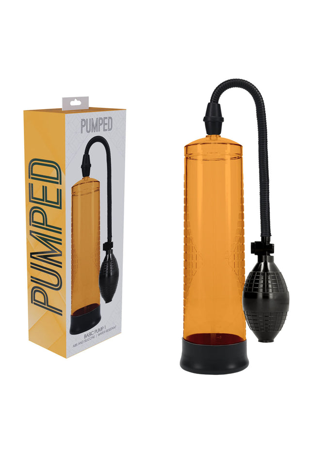 PUMPED Basic Pump 1 - Orange - Orange Penis Pump