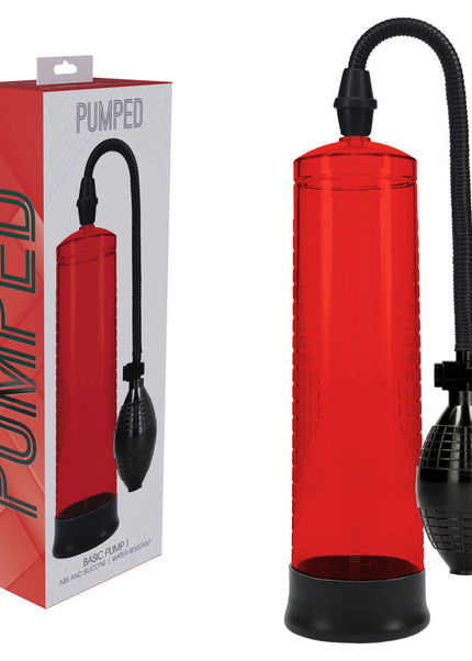 PUMPED Basic Pump 1 - Red - Red Penis Pump