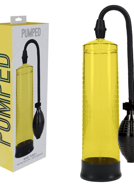 PUMPED Basic Pump 1 - Yellow - Yellow Penis Pump