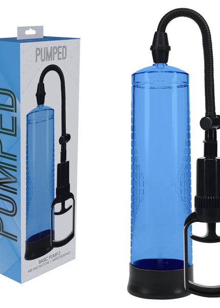 PUMPED Basic Pump 2 - Blue - Blue Penis Pump
