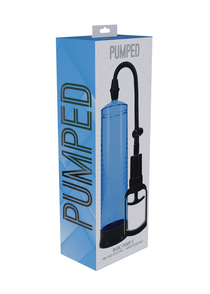 PUMPED Basic Pump 2 - Blue - Blue Penis Pump