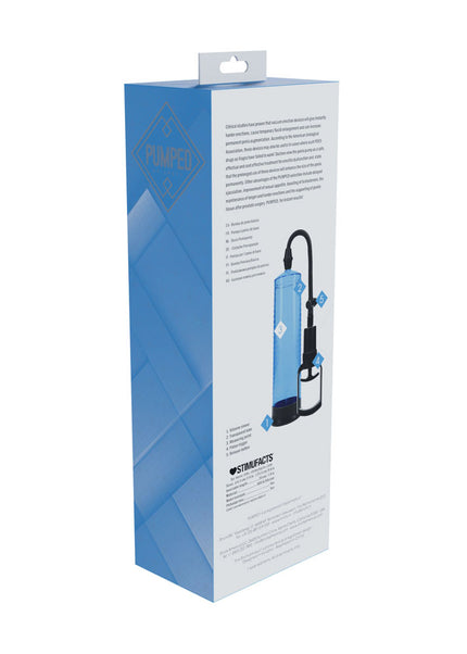 PUMPED Basic Pump 2 - Blue - Blue Penis Pump
