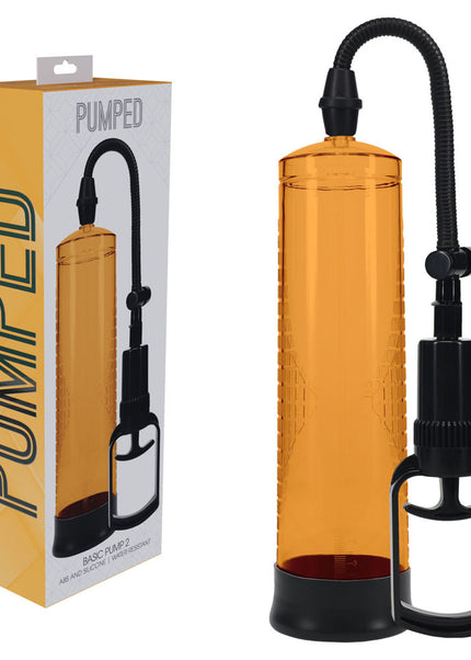 PUMPED Basic Pump 2 - Orange - Orange Penis Pump