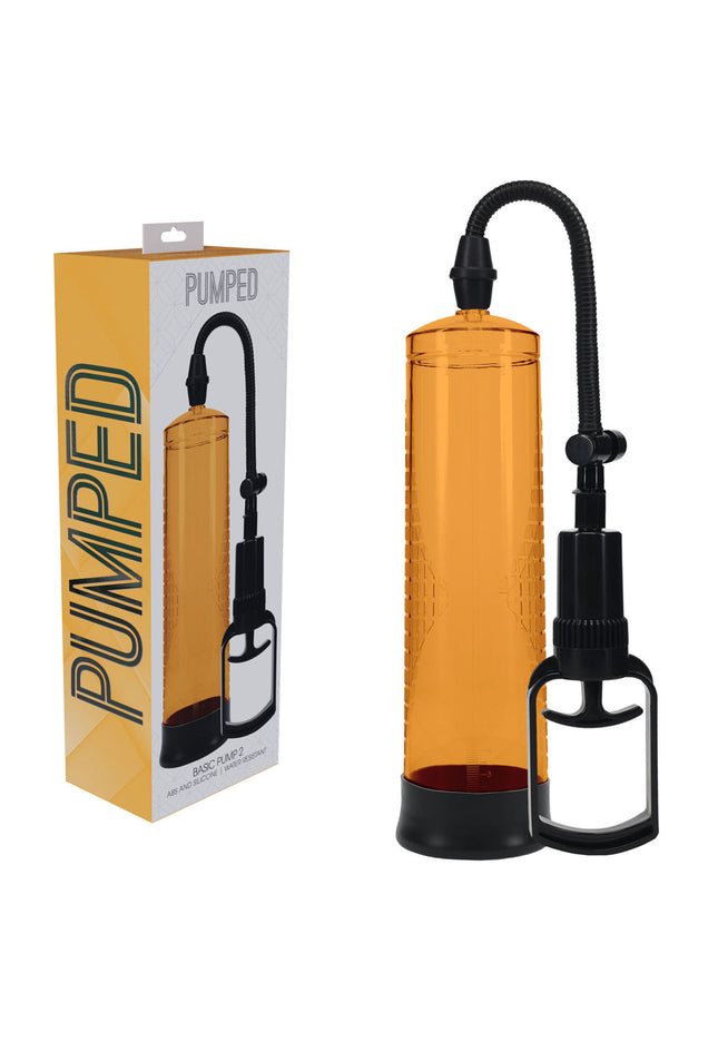 PUMPED Basic Pump 2 - Orange - Orange Penis Pump
