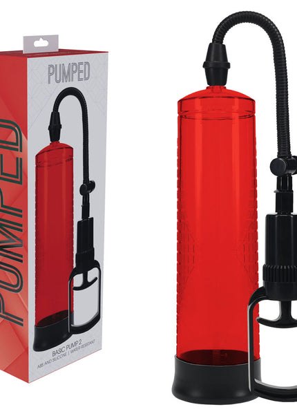 PUMPED Basic Pump 2 - Red - Red Penis Pump