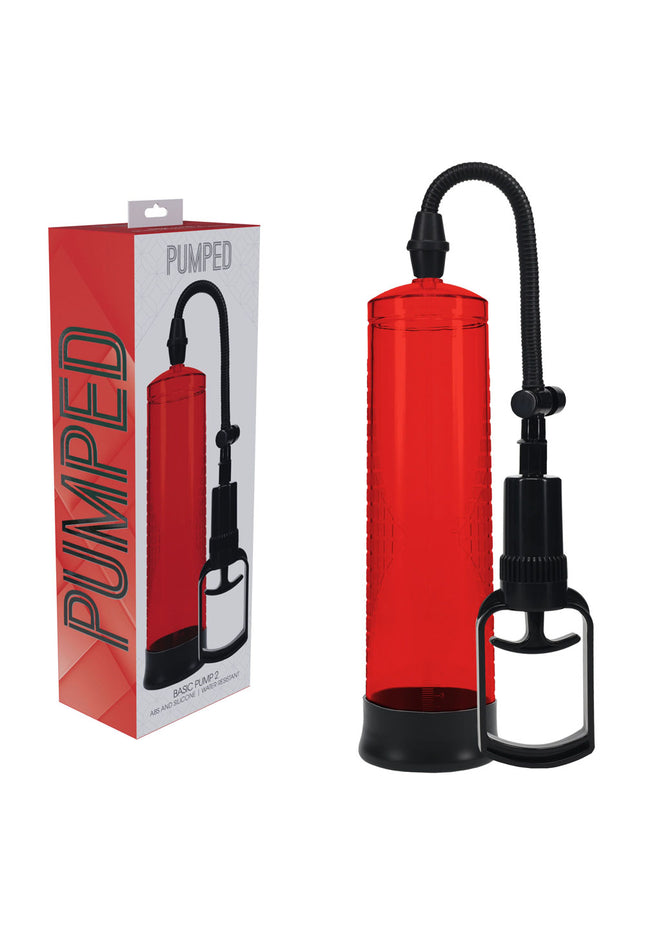PUMPED Basic Pump 2 - Red - Red Penis Pump